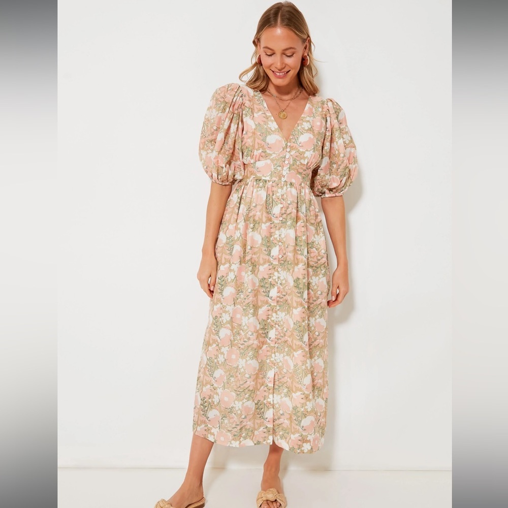 Mirth Perth in Snapdragon Bloom Midi Dress